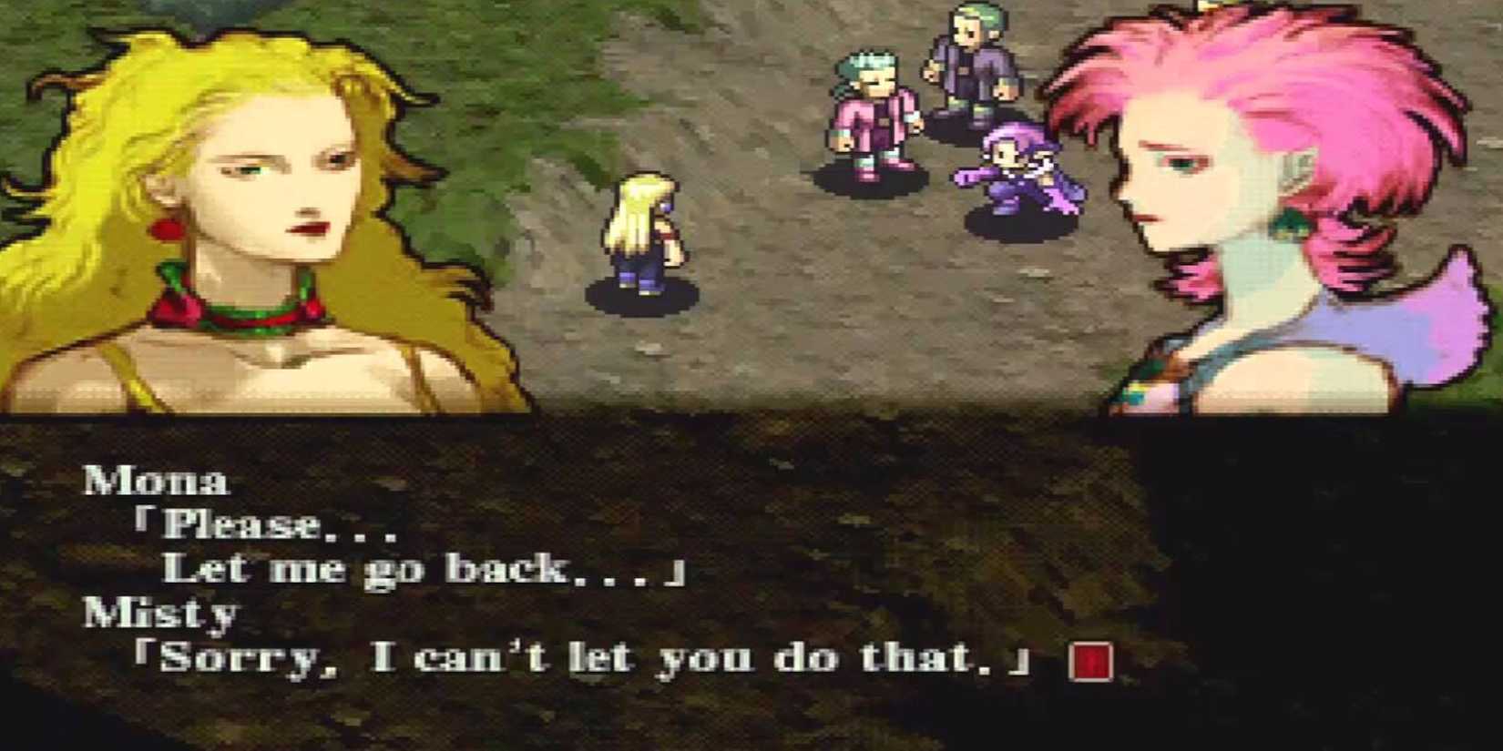 Kartia - opening scene between Mona and Misty before battle