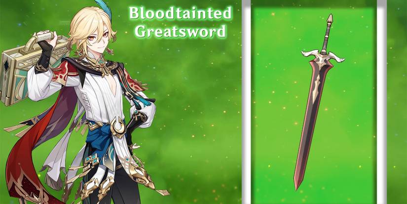 kaveh using bloodtainted greatsword in genshin impact