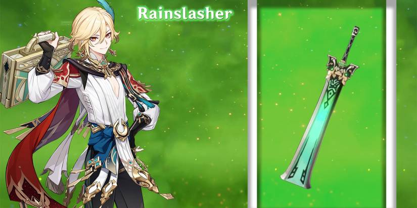 kaveh using rainslasher in genshin impact