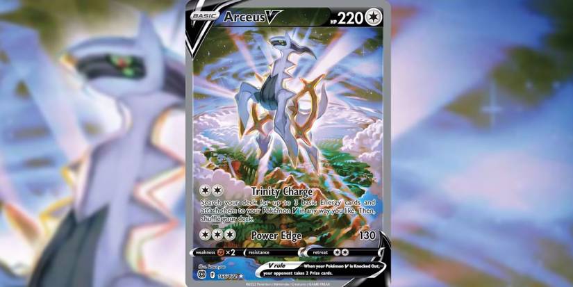 A full art Arceus V Card designed by kawayoo