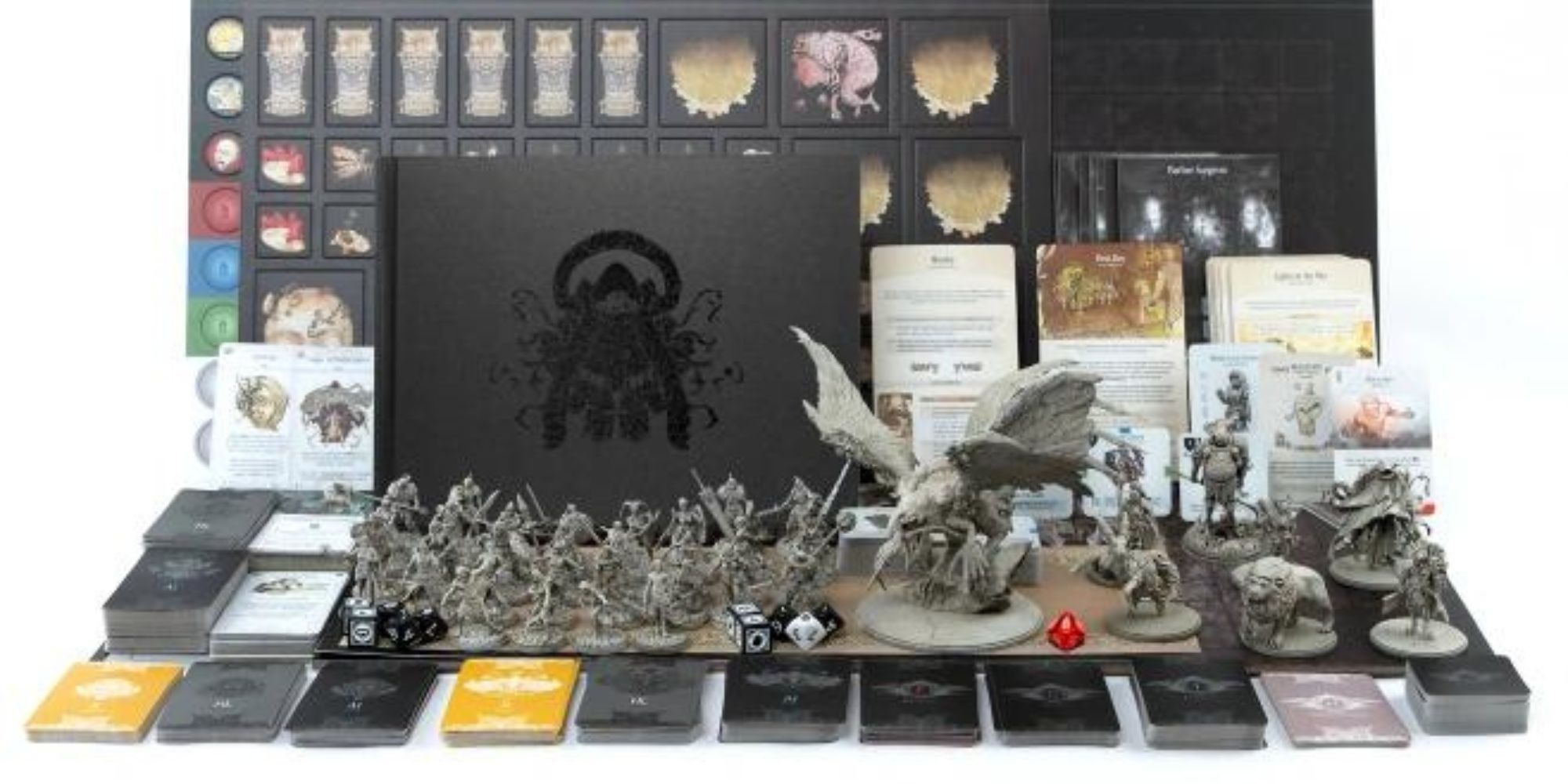 board and pieces of Kingdom Death Monster