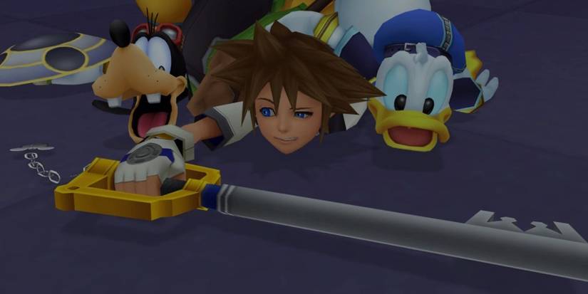 kingdom hearts sora donald goofy keyblade