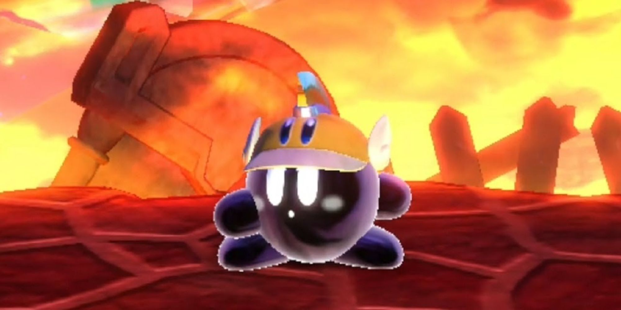 Shadow Kirby wearing a cutter hat