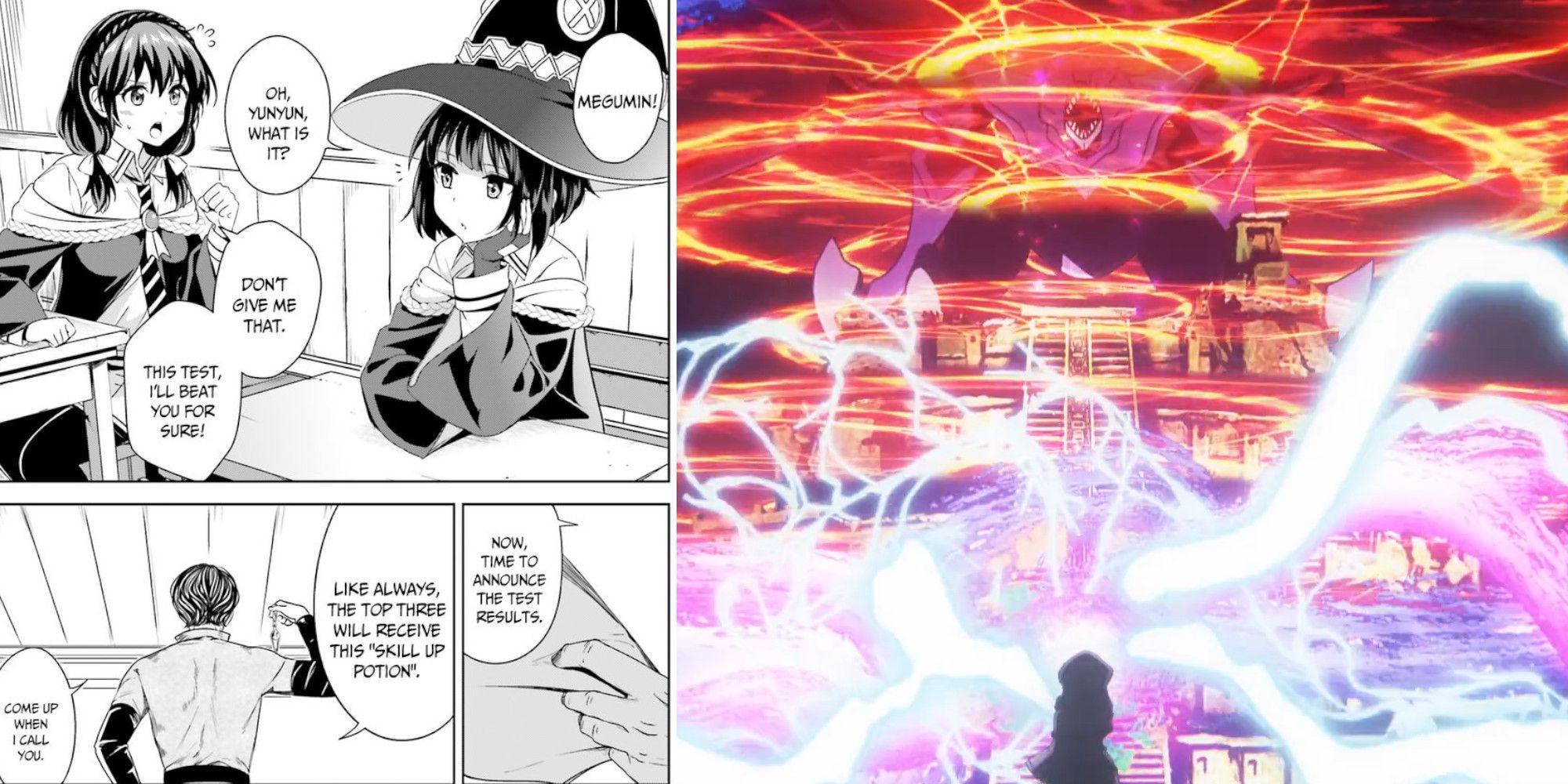 KonoSuba Explosion differences between anime and manga Sequence of Events KonoSuba: An Explosion on This Wonderful World!