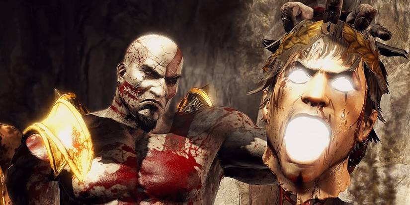 Kratos and Helios in God of War 3