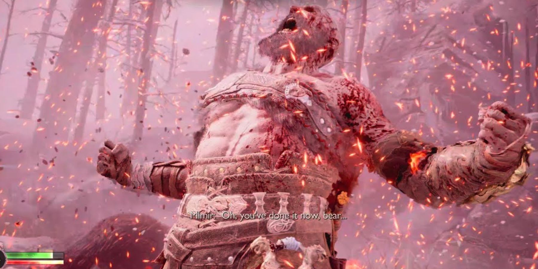 Kratos unleashing his Spartan Rage