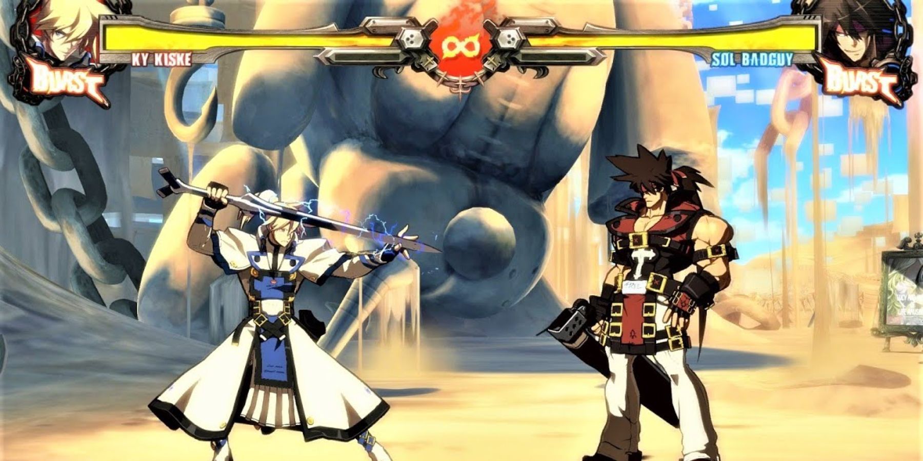 Ky Kiske battling Sol Badguy