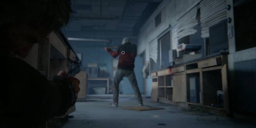 last of us part 1 university joel injured aiming