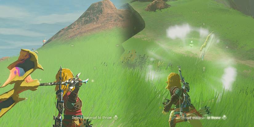 Legend of Zelda Tears of the Kingdom - Charging Up Throw With Winged Weapon