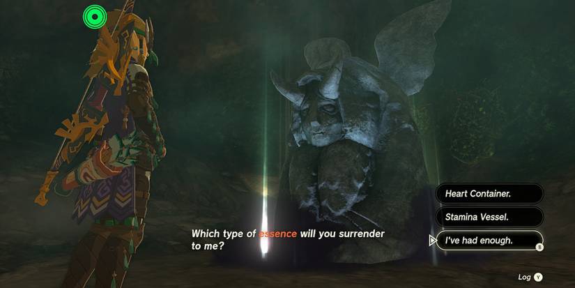 Legend of Zelda Tears of the Kingdom - Forbidden Horned Statue Offering Link A Trade