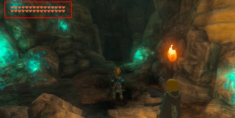 Legend of Zelda Tears of the Kingdom - Link At 30 Hearts In Opening Sequence