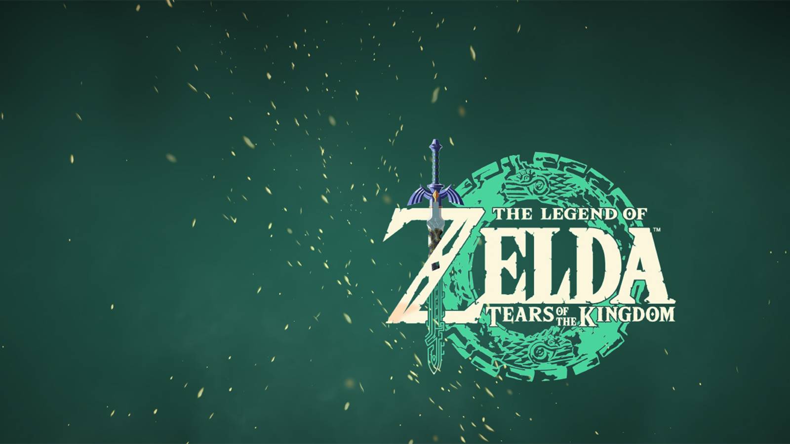 legend of zelda tears of the kingdom logo on sparkly background