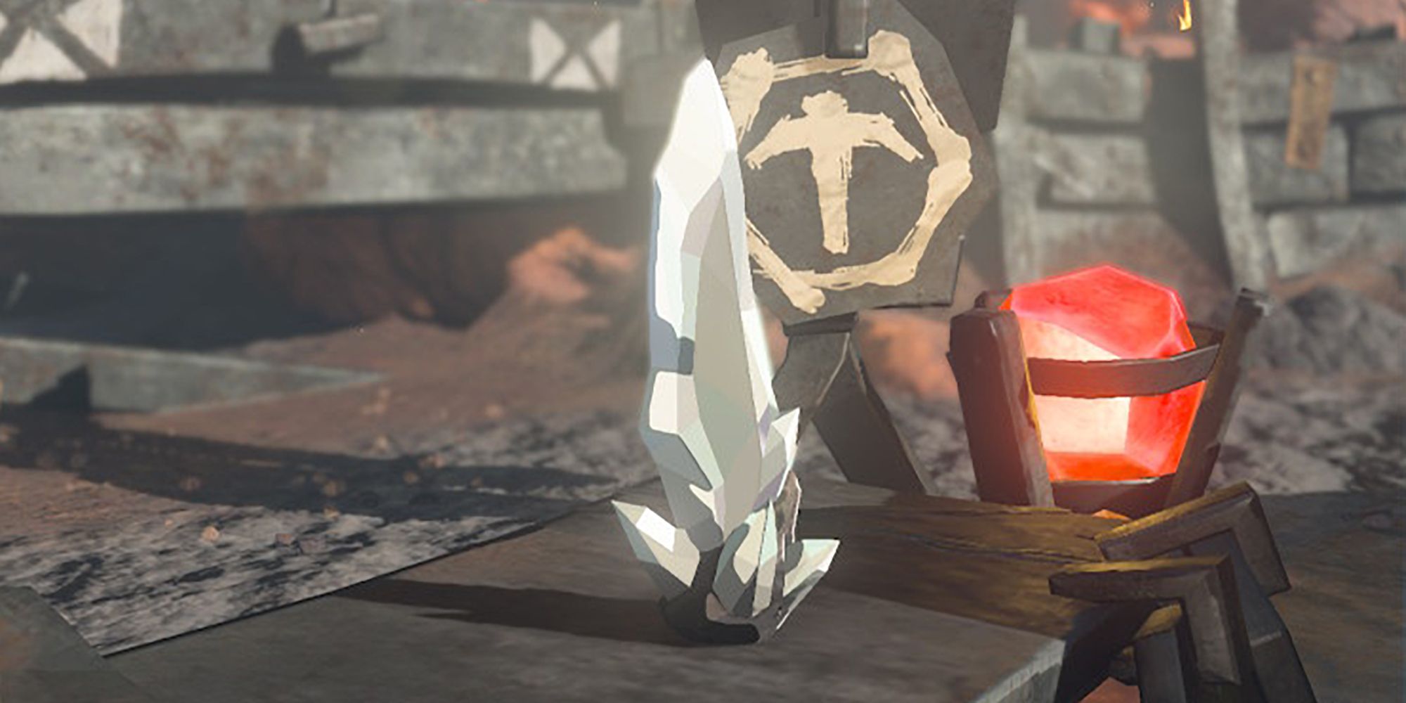 Legend of Zelda Tears of the Kingdom - View of a diamond in Goron City