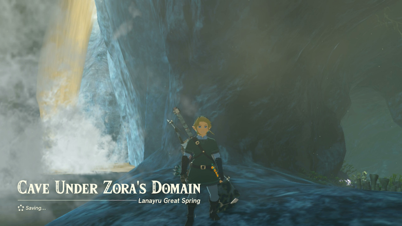 zelda tears of the kingdom cave under zora's domain