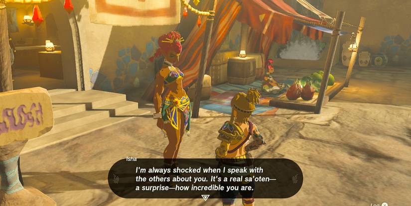 Legend of Zelda Tears of the Kingdom - Talking To Isha In Gerudo Town