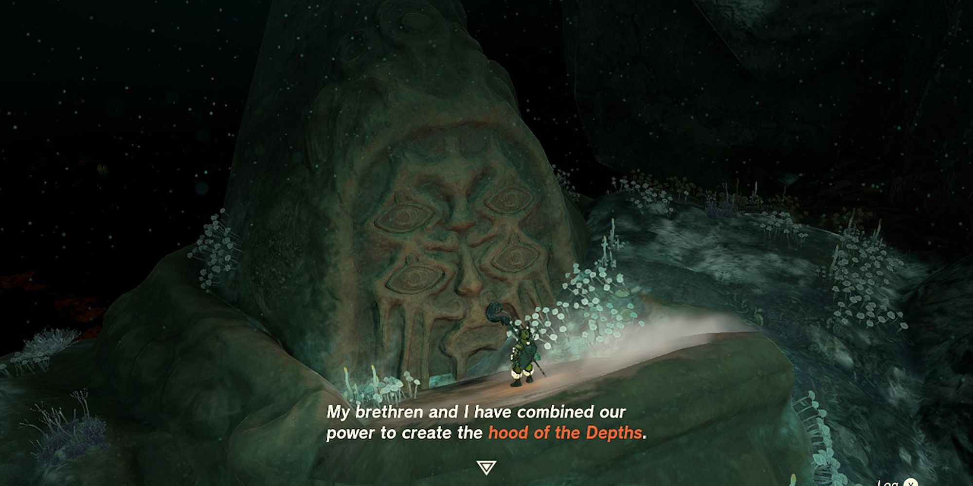 Legend of Zelda Tears Of The Kingdom - Talking To The Wellspring Of Power Bargainer Statue