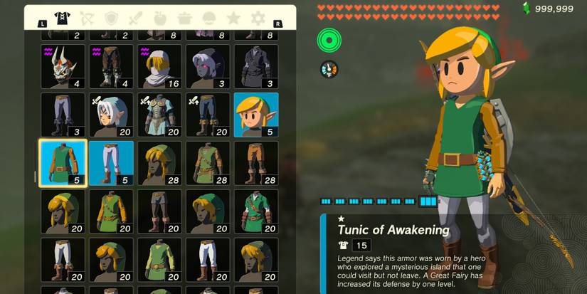 The Armor of Awakening Armor Set in The Legend of Zelda: Tears of the Kingdom