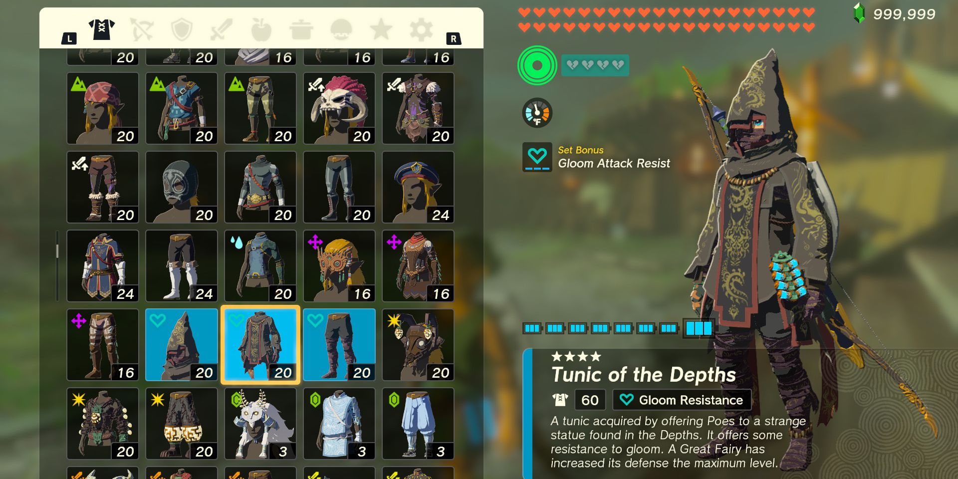 The Armor of the Depths armor set in The Legend of Zelda: Tears of the Kingdom