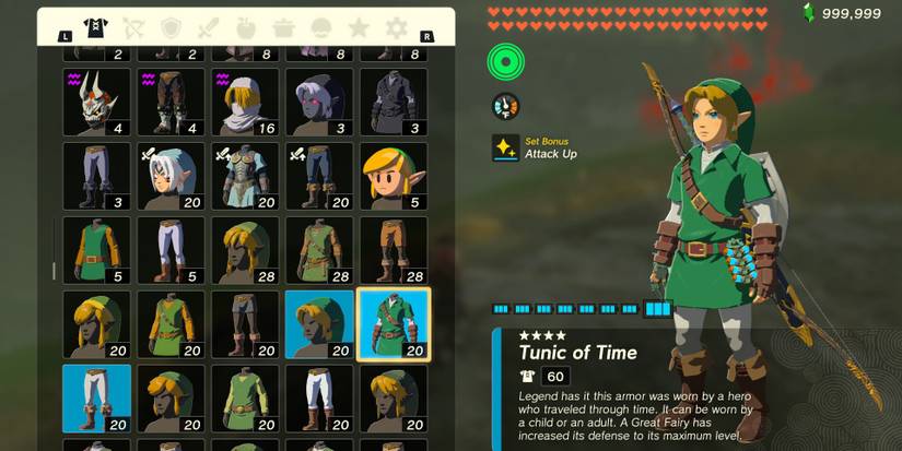 The Armor of Time Armor Set in The Legend of Zelda: Tears of the Kingdom