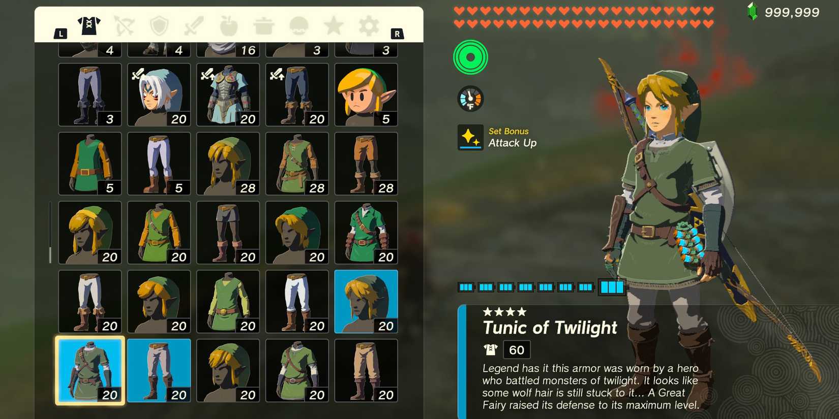 The Armor of Twilight Armor Set in The Legend of Zelda: Tears of the Kingdom