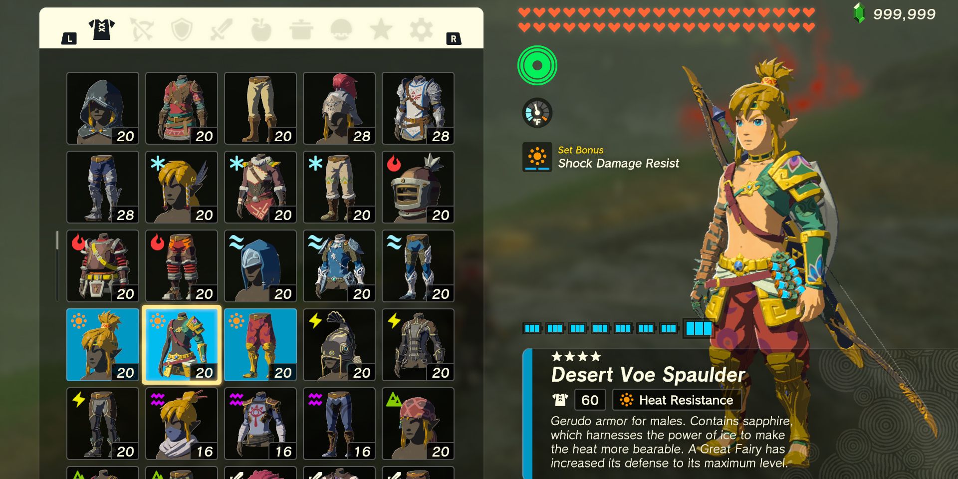 The Desert Voe armor set in The Legend of Zelda: Tears of the Kingdom