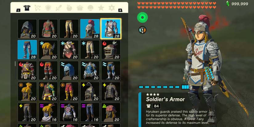 The Soldier's Armor Set in The Legend of Zelda: Tears of the Kingdom