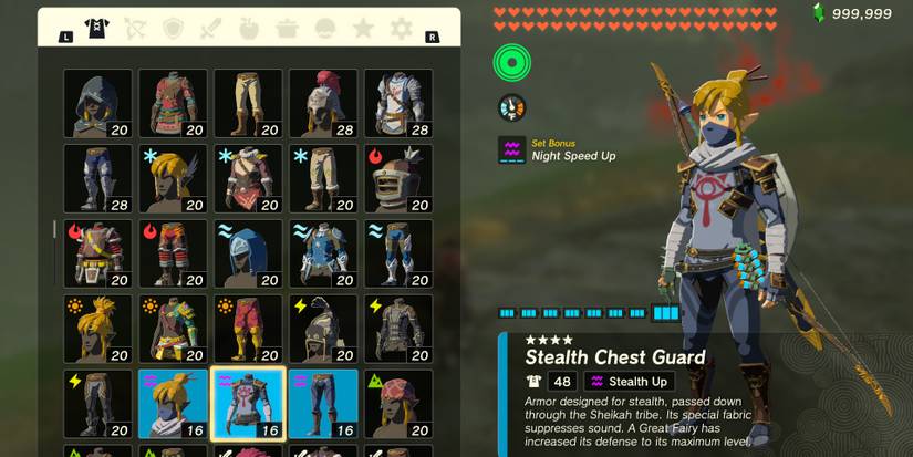 The Stealth Armor Set in The Legend of Zelda: Tears of the Kingdom