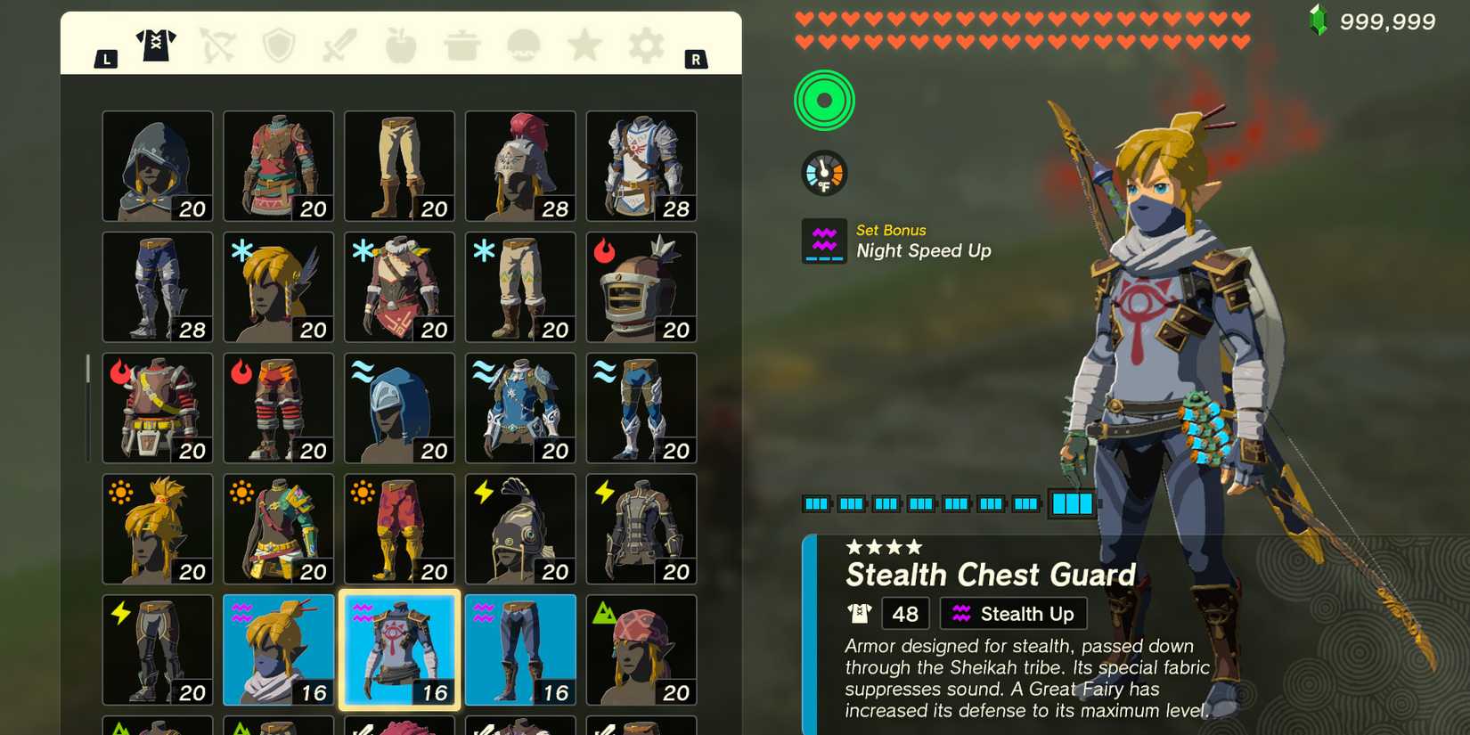 The Stealth Armor Set in The Legend of Zelda: Tears of the Kingdom