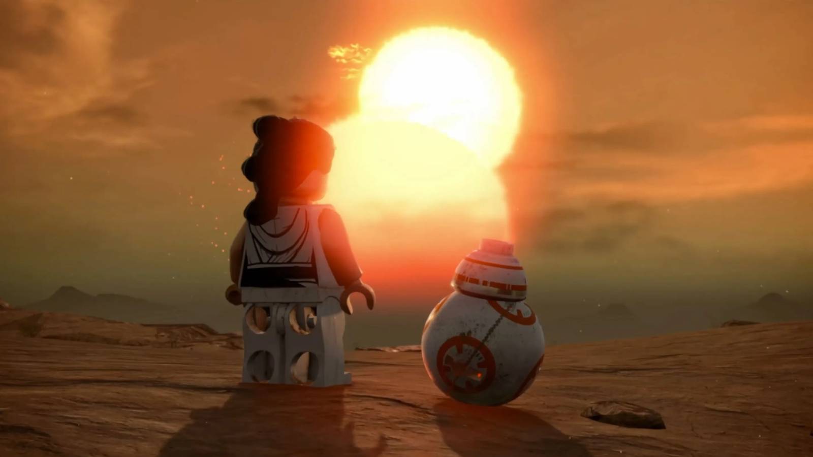 LEGO Star Wars Skywalker Saga Rey BB8 Sunset