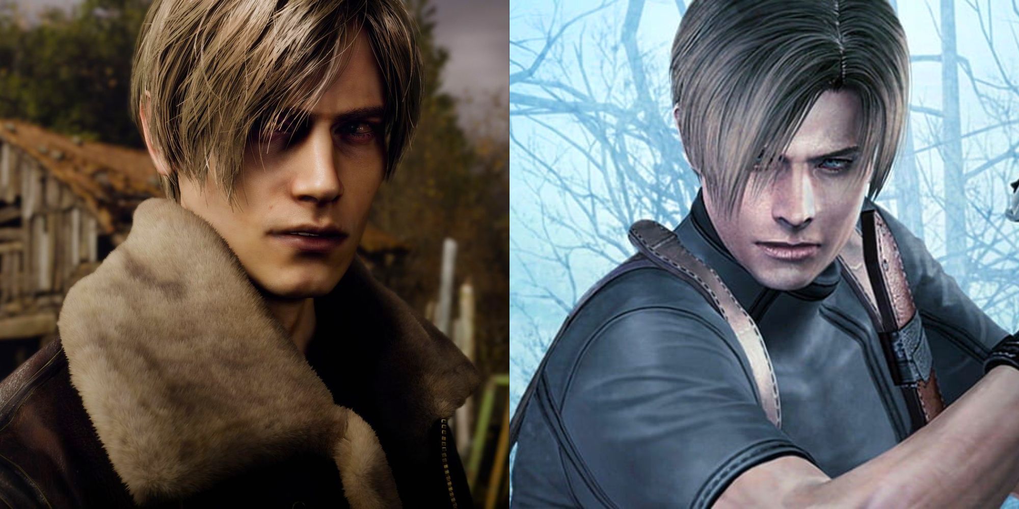 leon s kennedy in the resident evil 4 remake and the original resident evil 4