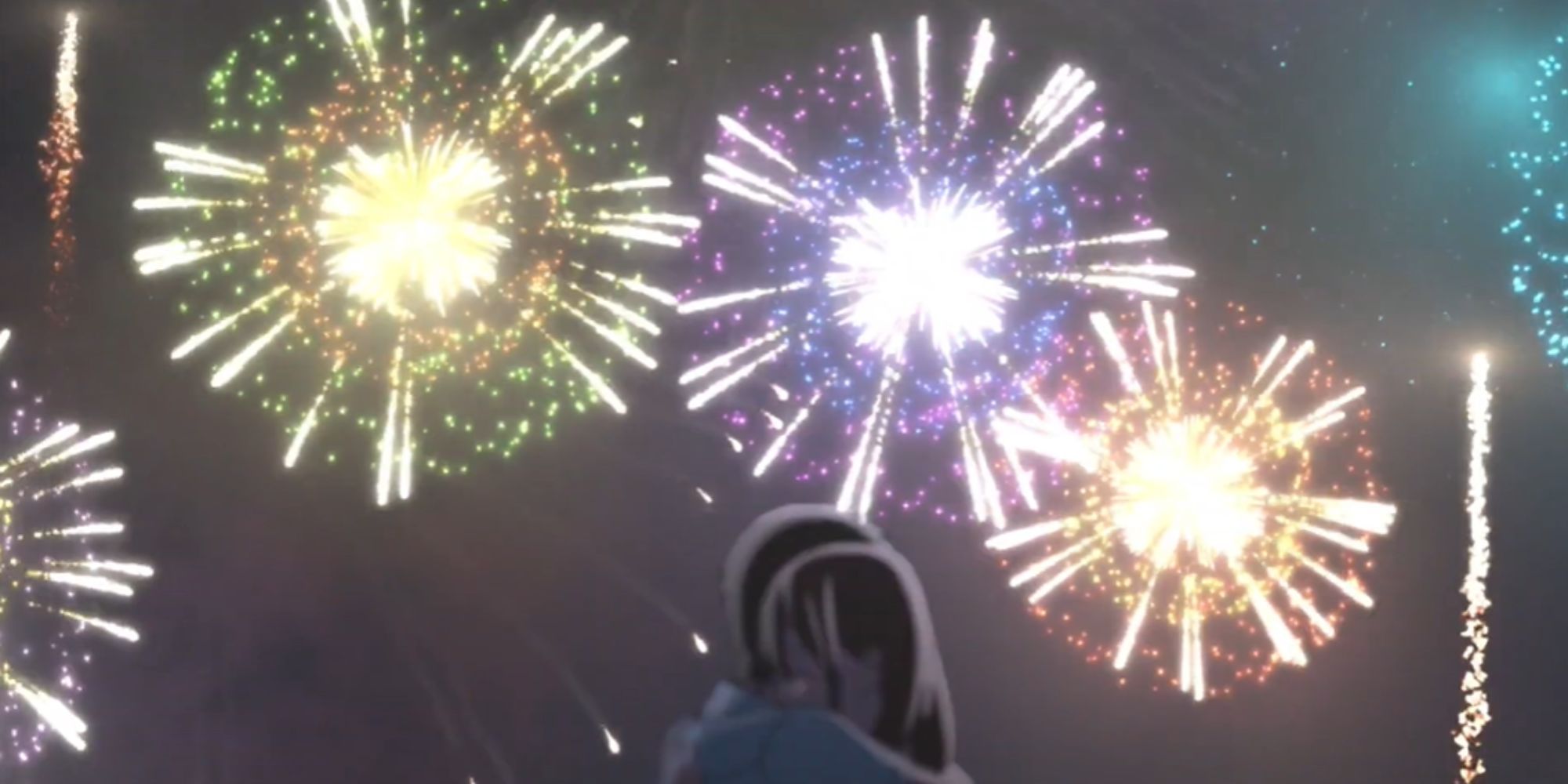 Senjougahara and Araragi watch fireworks. : r/anime