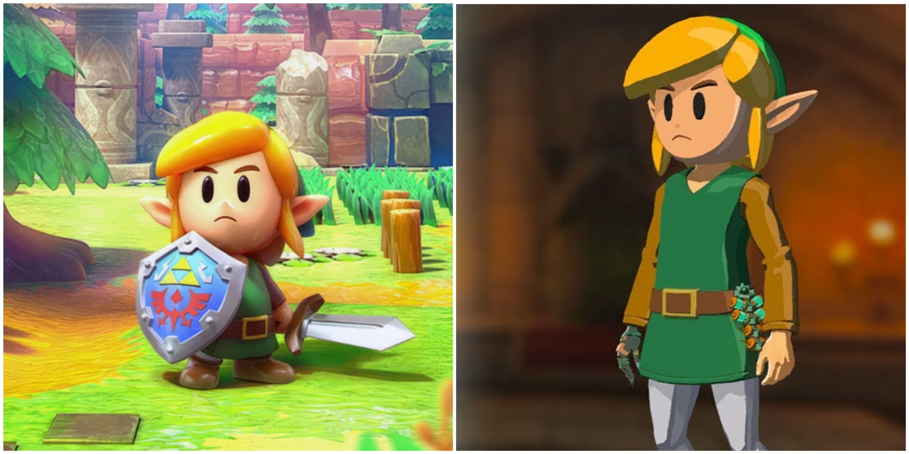 Link in The Legend of Zelda: Link's Awakening and Tears of the Kingdom
