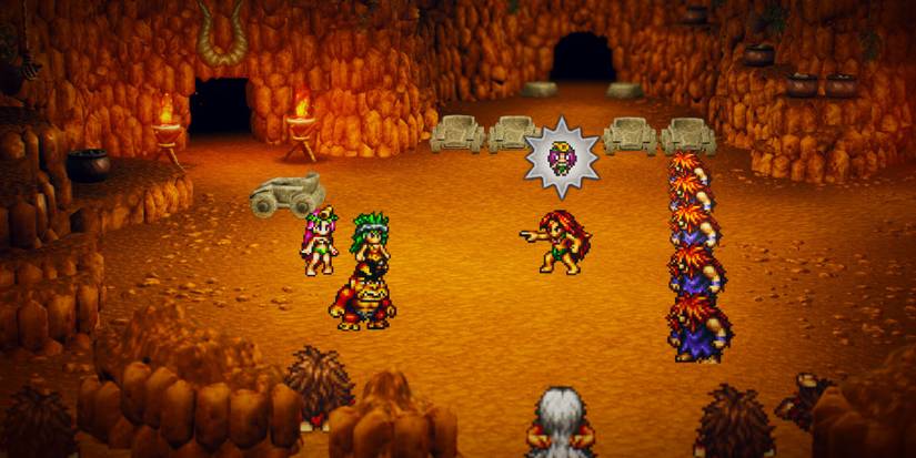 A prehistoric cave battle in Live A Live