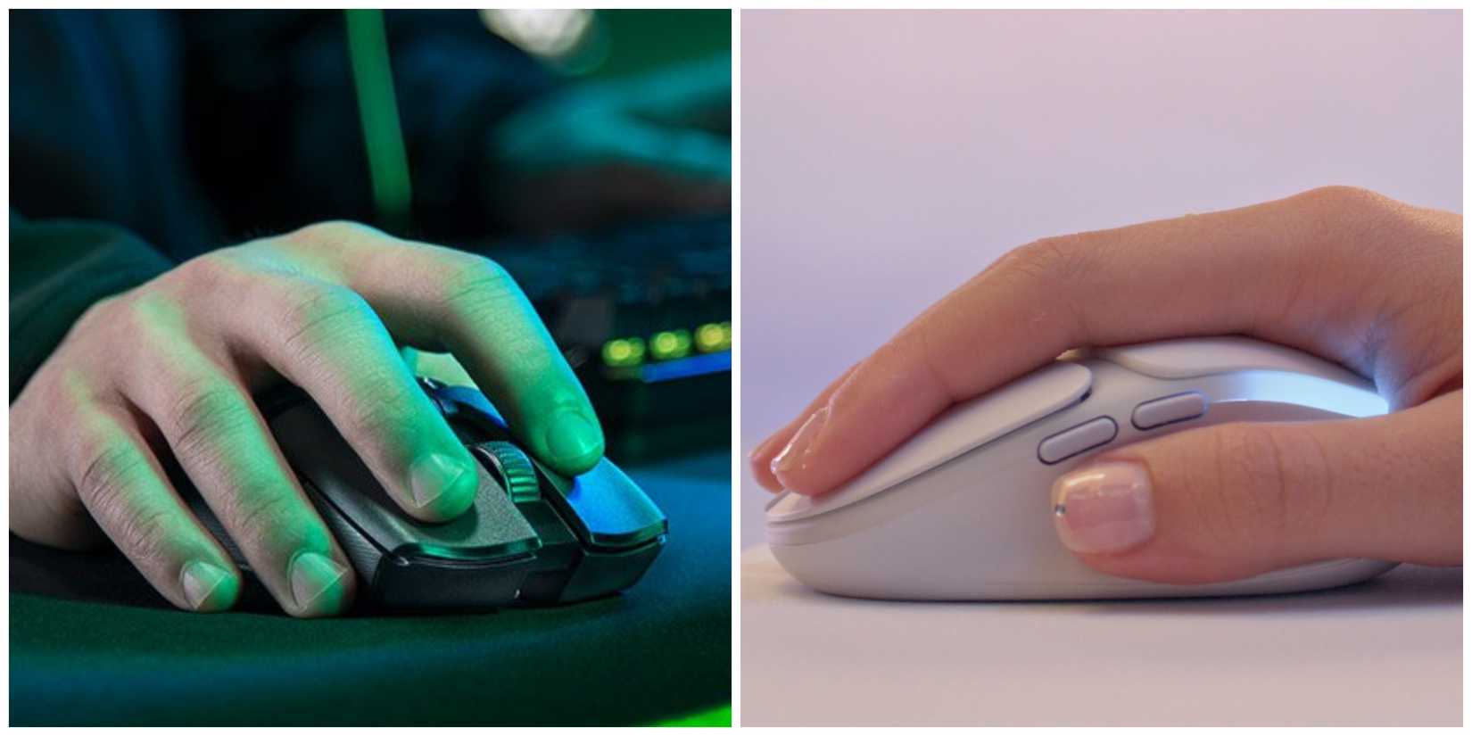 logitech vs razer mice ergonomics