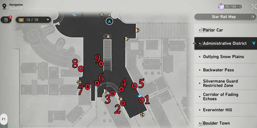 lower administrative district trash cans location in honkai star rail