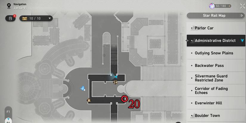 lower floor administrative district trash cans location in honkai star rail