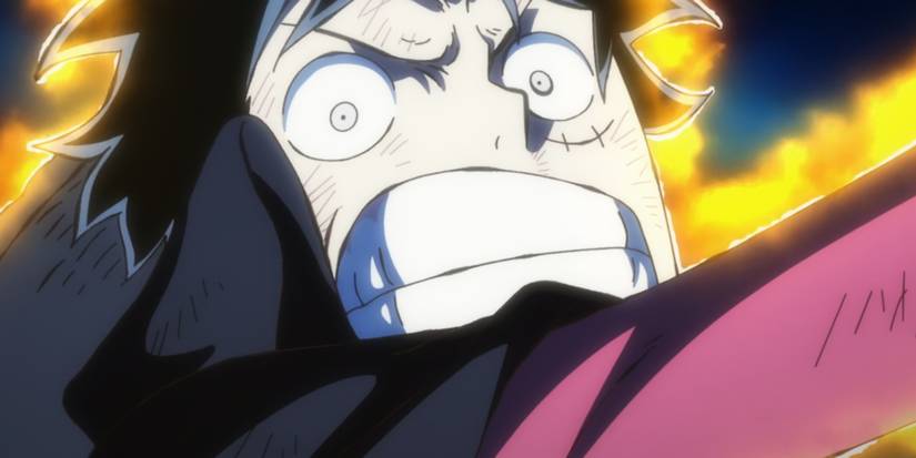 Luffy getting ready to attack