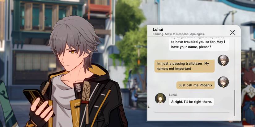 luhui texting trailblazers in honkai star rail