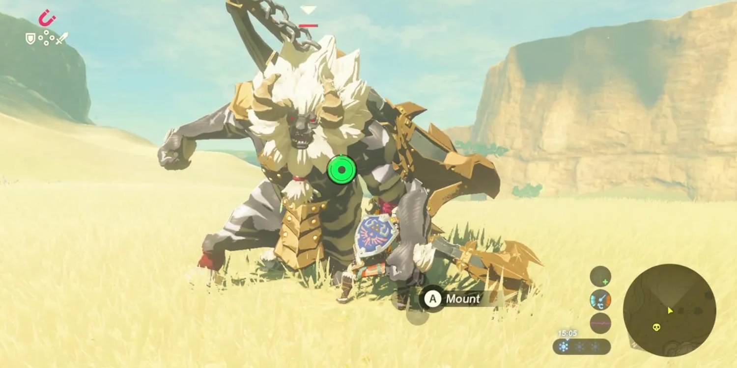 Link fighting a Lynel in Breath of the Wild