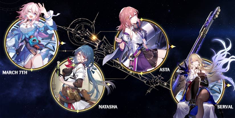 march 7th natasha asta and serval in honkai star rail