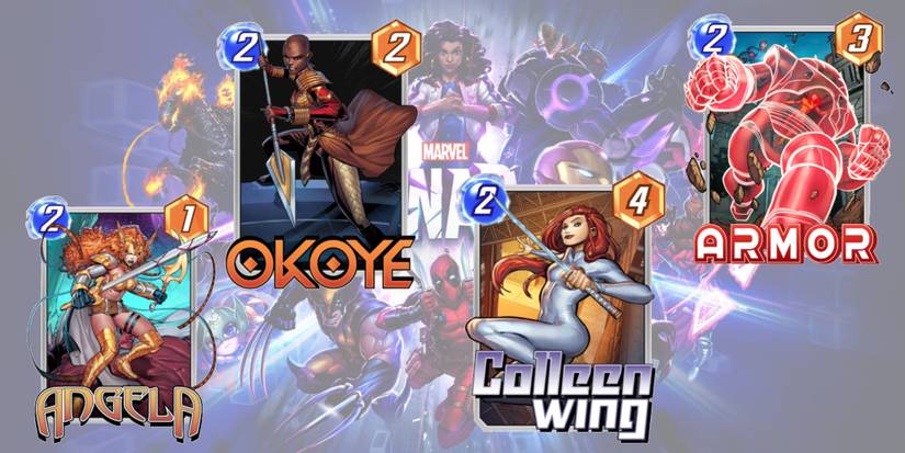 Marvel Snap Best Cards All Female Deck 2 Cost Cards Angela, Armor, Colleen Wing, Okoye