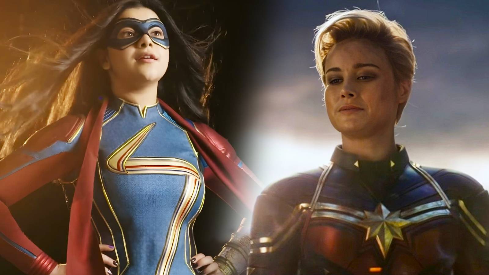 The Marvels Captain Marvel Ms. Marvel Iman Vellani Kamala Khan Brie Larson Carol Danvers