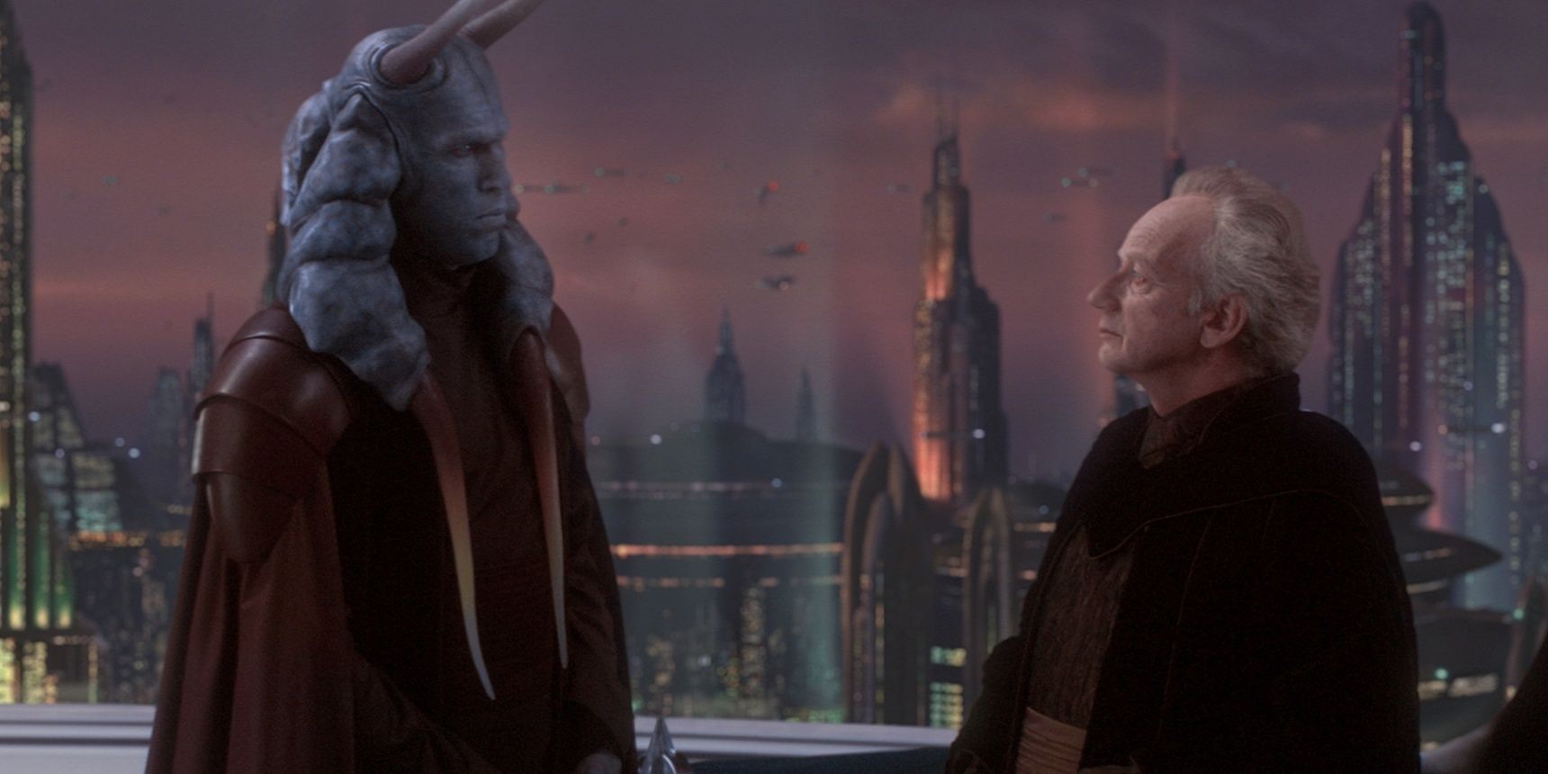 Mas Amedda and Palpatine in Star Wars: Attack of the Clones
