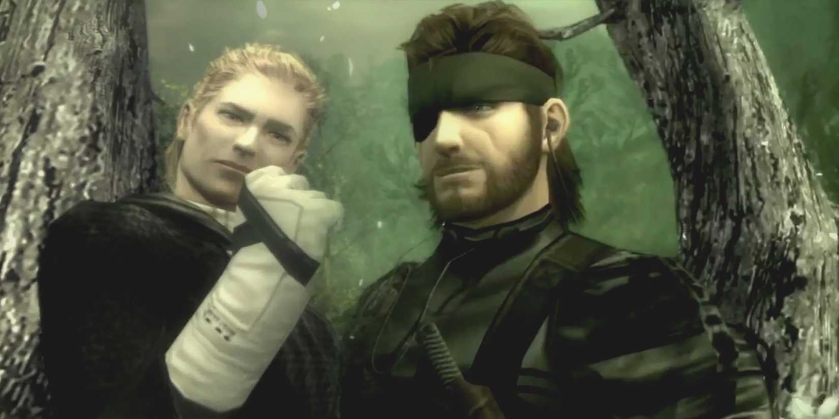Metal Gear Solid 3 Snake Eater Boss and Naked Snake smiling