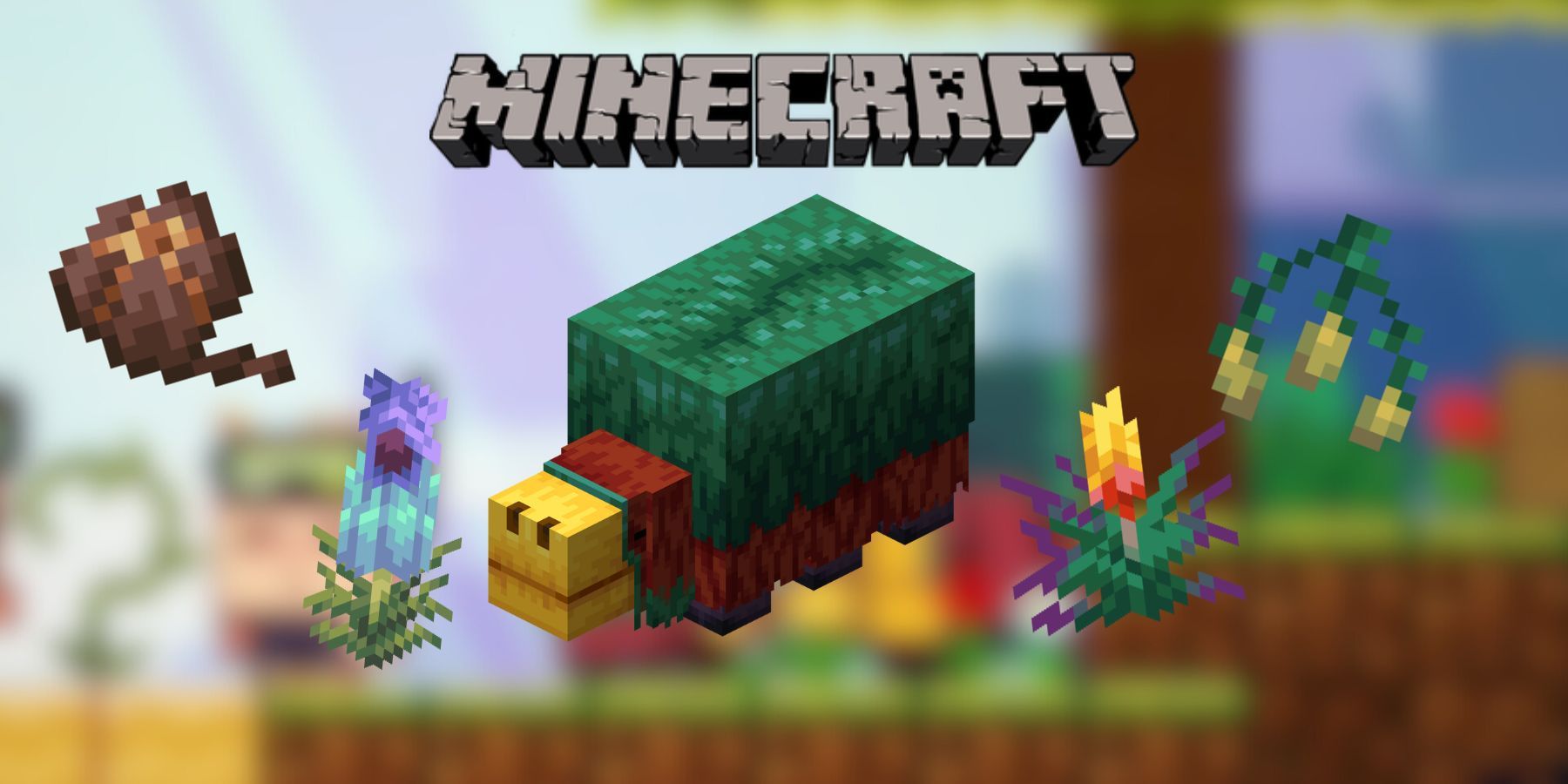 Minecraft Sniffer and Plants Header