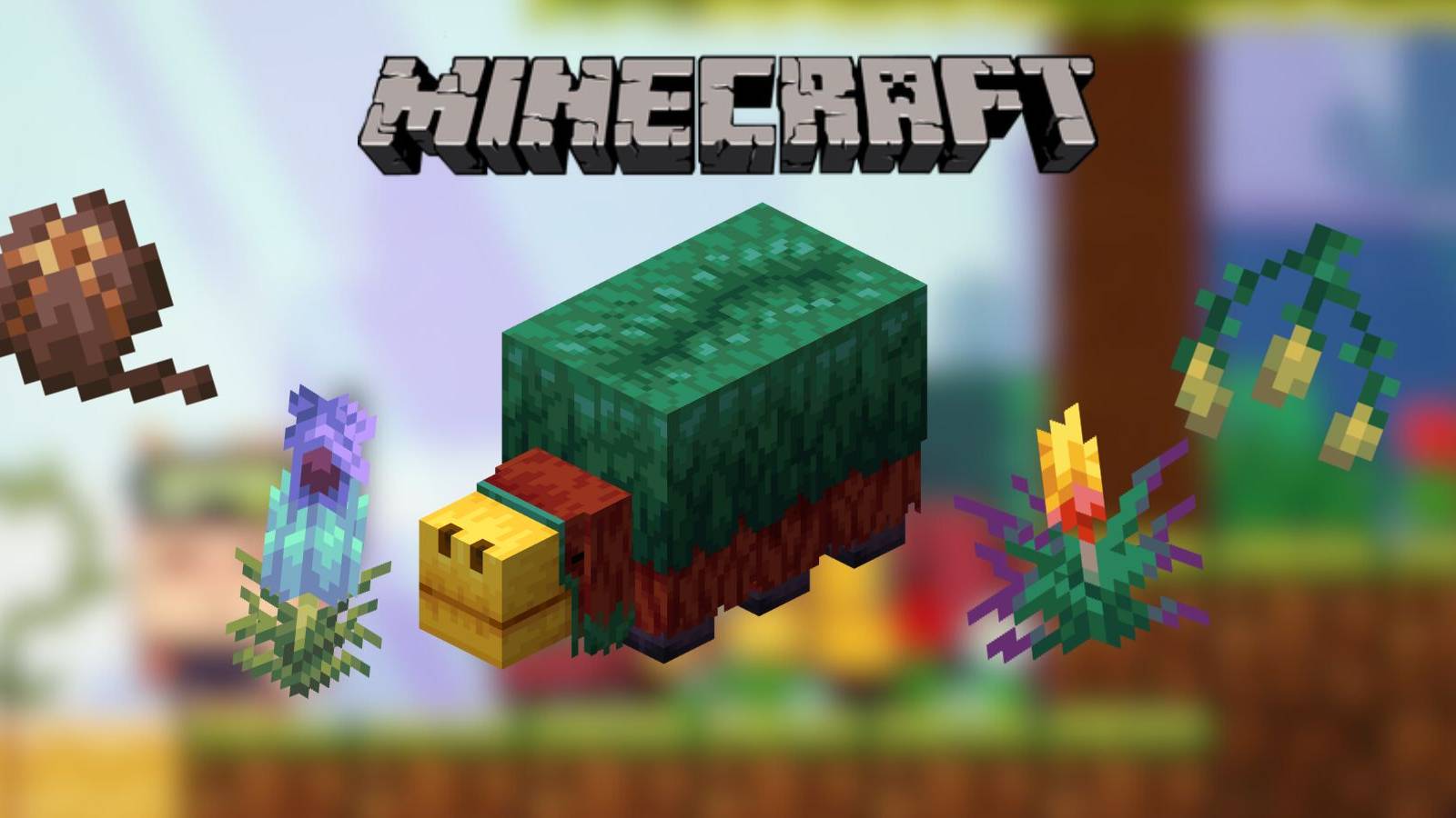 Minecraft Sniffer and Plants Header