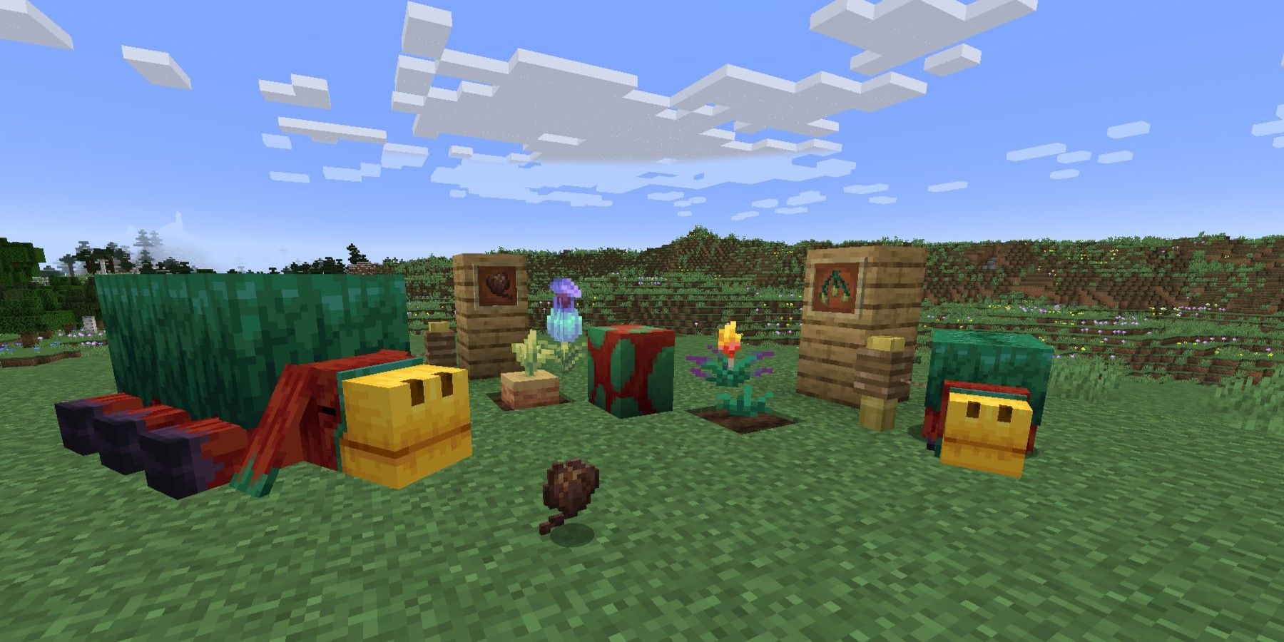 Minecraft Sniffer and Snifflet and Plants