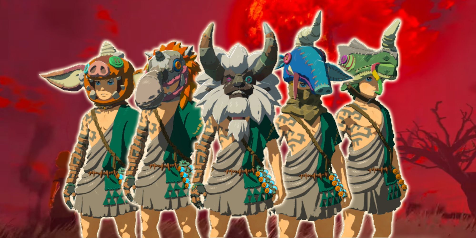 zelda tears of the kingdom monster masks bokoblin horriblin lynel moblin lizalfos