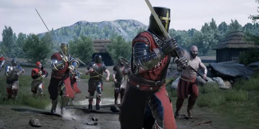 soldiers marching towards the skirmish