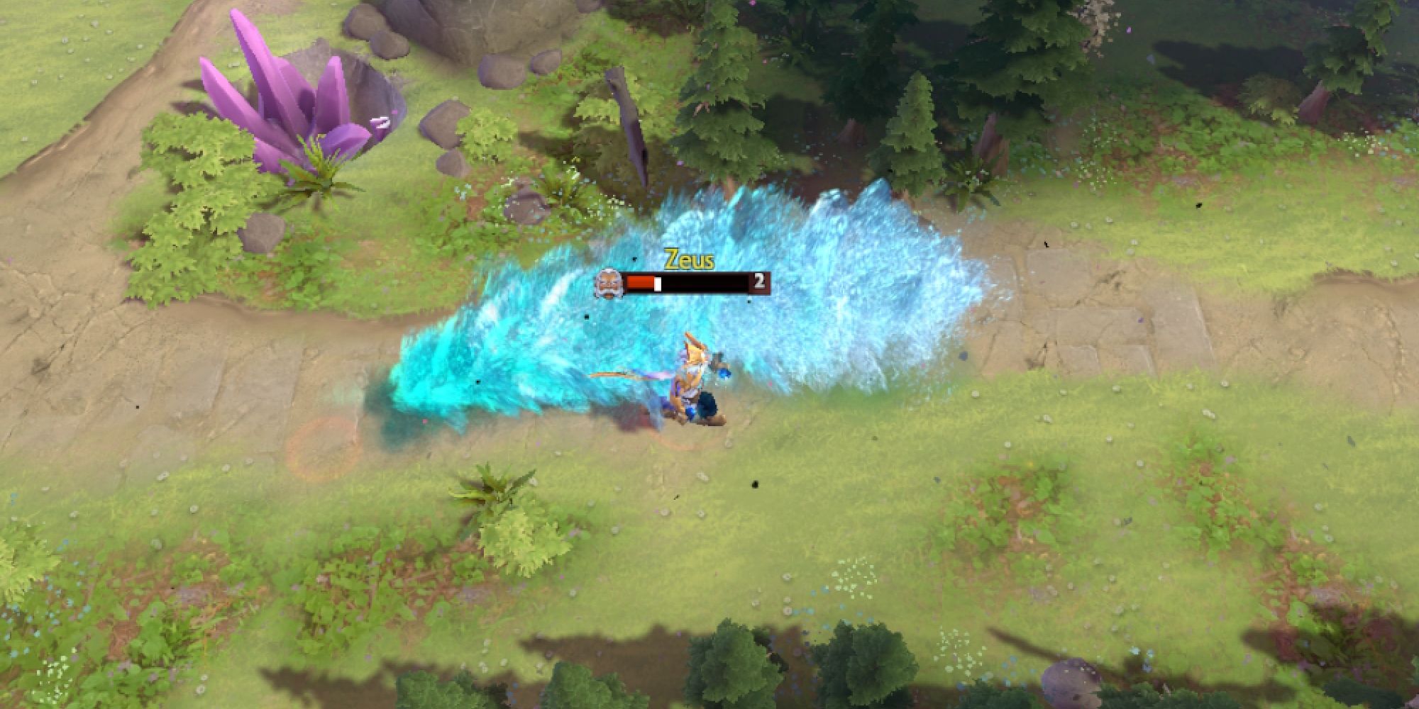 Morphling uses Waveform to strike his enemies in the off lane